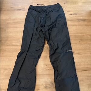 Columbia Men's Dark Black Rain Pants